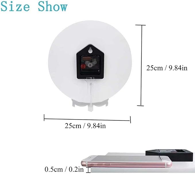 Roar Tiger Wall Clock Battery Operated Silent Round Clock Animal Wall Decor for Home, Office, School 9.8 Inch