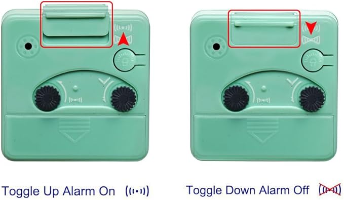 Peakeep Ultra Small, Battery Travel Alarm Clock with Snooze and Light, Silent with No Ticking Analog Quartz (Aquamarine)