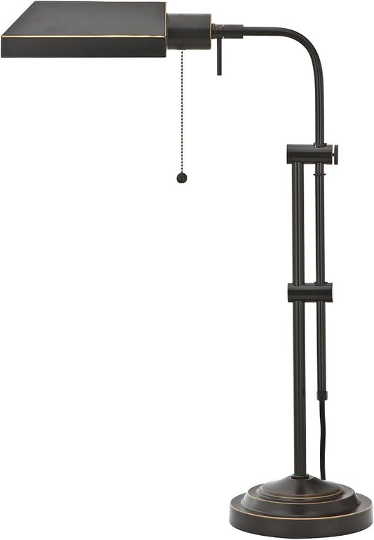 Cal BO-117TB-DB Traditional One Light Table Lamp from Pharmacy Collection in Bronze/Dark Finish, 16.00 inches