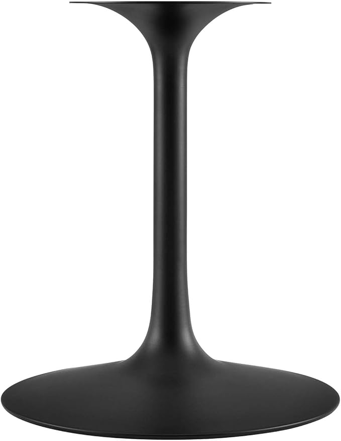 Modway Lippa Oval 60" Mid-Century Modern Artificial Marble Dining Table in Black Black