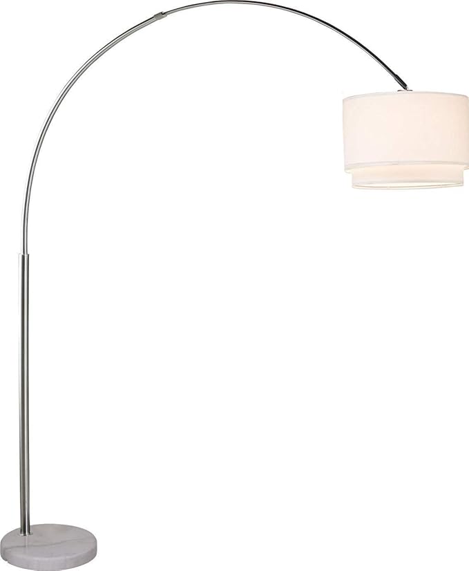 Major-Q Modern 81" Arc Tall Living Room-Stand Up Arching Drum Shade Large Floor Lamp for Dinning/Bedrooms-Corner Lamp for Office Lighting