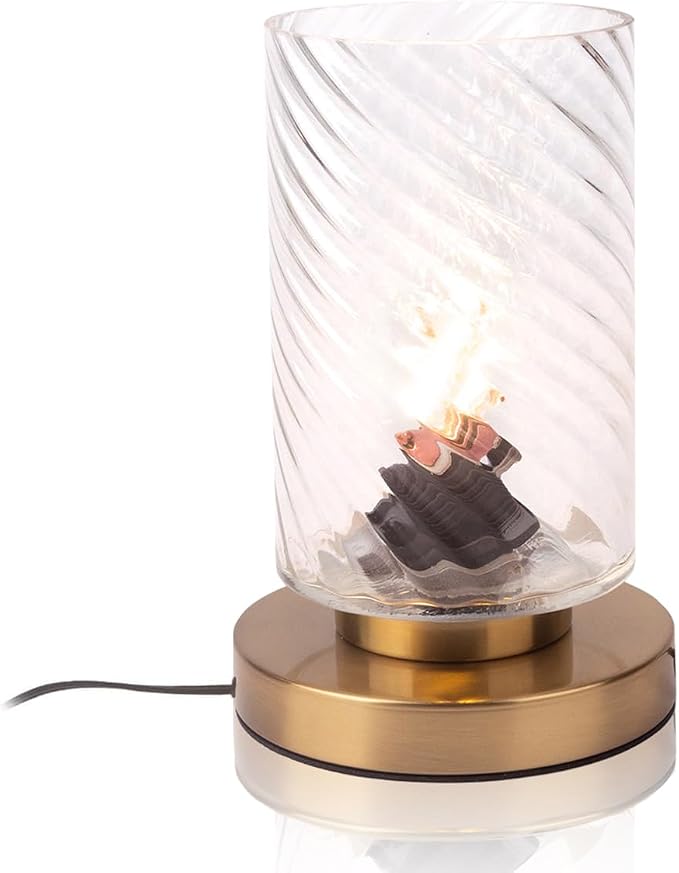 Modern Table Lamps Gold Desk Lamp with Clear Glass Shade Small Bedside lamp mini mid Century Table lamp for nightstand Living Room Bedroom Office end Table