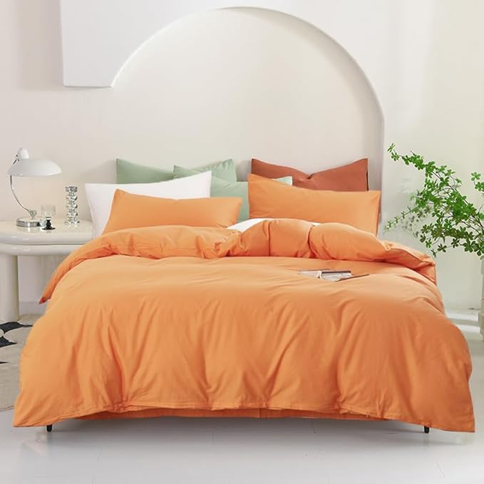 Pureant Peach Comforter Sets Full Grapefruit Color Bedding Comforters for Women Girls Luxurious Orange Pink Aesthetic Quilts Adults Teens Solid Coral Pink Modern Candy Bed Pure Peachy Pink Blankets