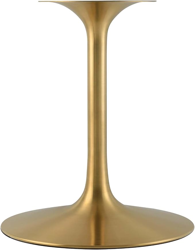 Modway Lippa Oval 54" Artificial Marble Mid-Century Modern Dining Table, Gold Black