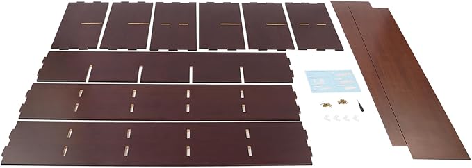 10 Cube Storage Organizer, Solid Wood Bookshelf, Vertical Or Horizontal Bookcase Horizontal Bookshelf, Bookcase for Bedroom, Living Room, Office (Walnut, 10-Cube, 2)