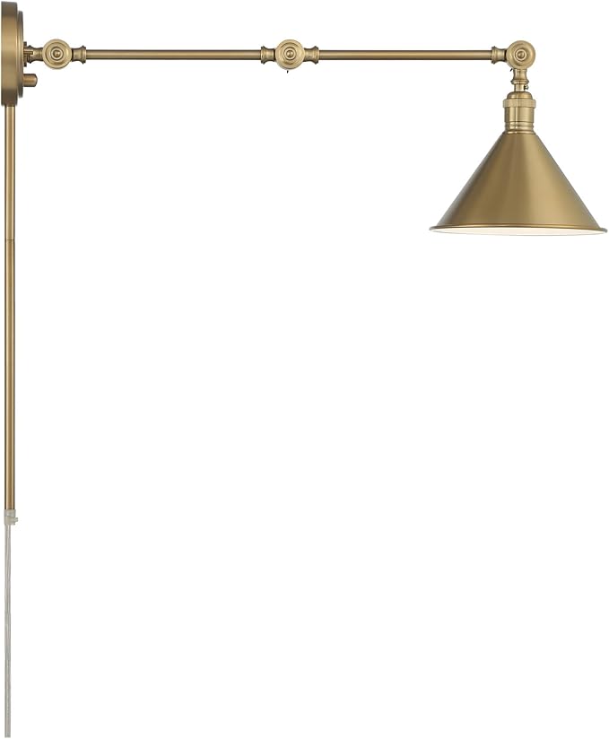 Nuvo Lighting 67113-1 Light 120 volt Polished Nickel Swing Arm Lamp (DELANCEY SWING ARM FIXTURE)