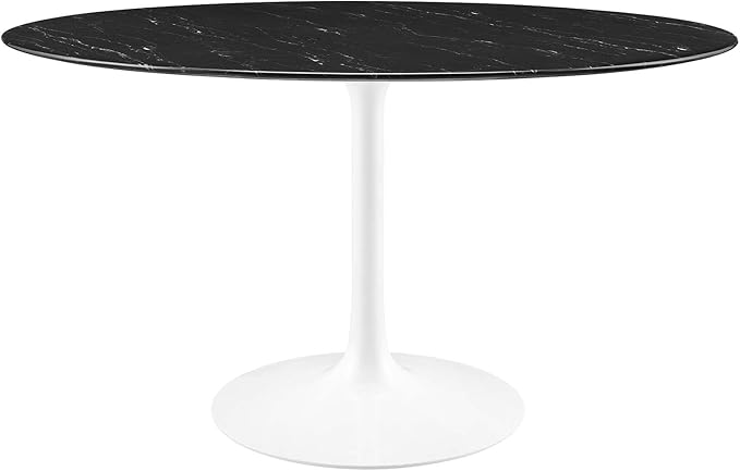 Modway Lippa Dining Table, 54", White Black