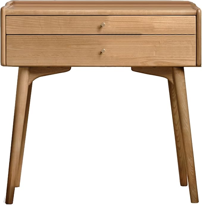 Small Vanity Desk, Solid Wood Dressing Table with Drawer Divider, Study Desk and Vanity Desk for Bedroom, 18" D x 24" W x 32" H