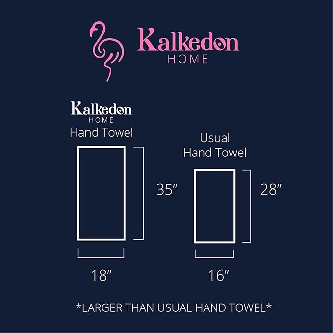 Organic Turkish Cotton Hand Towels for Bathroom | Oversized - 17 x 35 Inches | Large Soft Plush Fluffy Highly Absorbent Towels for Kitchen, Hand and Face (Sky Blue, Hand Towel)