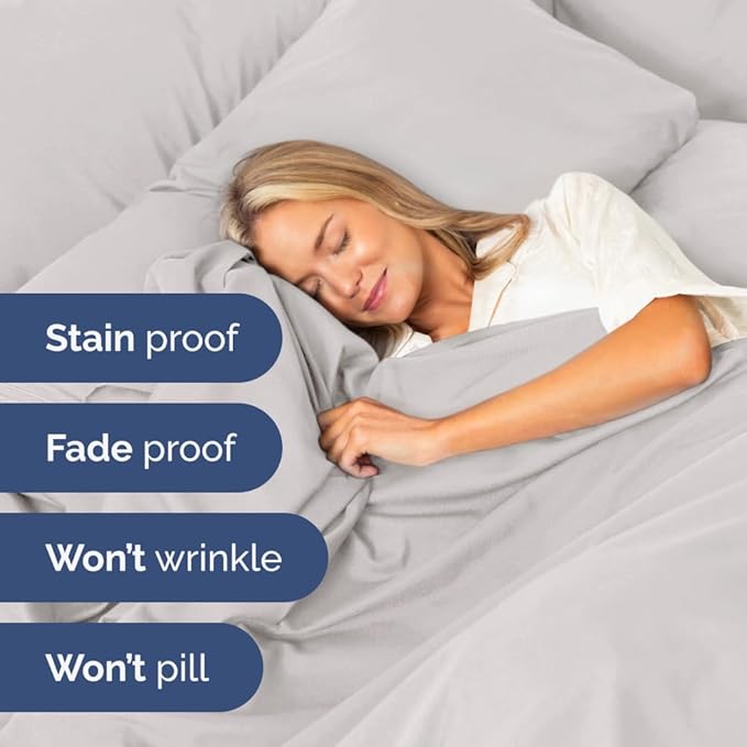 Extra Deep King Sheet Set - 6 Piece Breathable and Cooling Sheets - Hotel Luxury Bedding for Women, Men, Kids & Teens - Easy Secure Fit - Soft, Wrinkle Free & Comfy - Extra Deep Pockets - French Grey