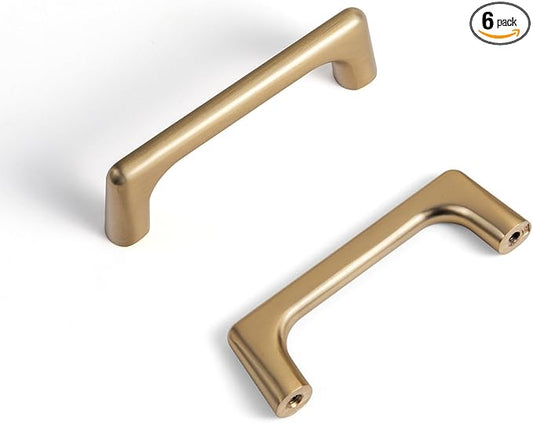 Goo-Ki Brushed Copper Cabinet Pulls with 7.6''Hole Centers, Modern Style Zinc Alloy Cabinet Handles for Dresser,Wardrobe,Cupboard- 6 Pack
