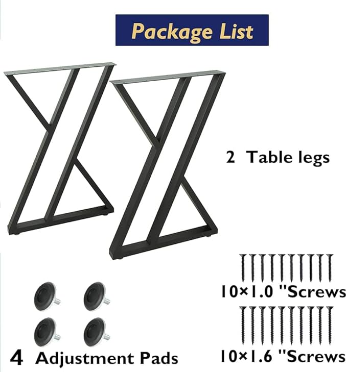 Table Legs 36 Inch, Counter Height Table Legs, Bar Metal High Tall Base Desk Steel for Kitchen or Outdoor