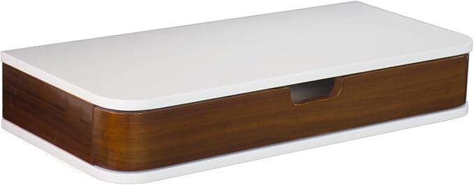 Floating Shelf with Drawer - Floating Drawers for Wall - Wall Shelf with Drawer for Living Room,Office - Walnut Floating Shelves 10 Inches Deep with Pull Out Drawer