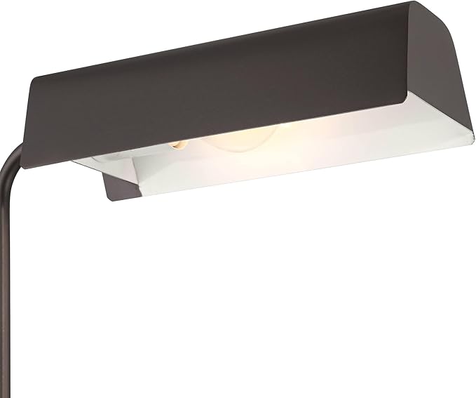 360 Lighting Harris 25 1/2" High Pharmacy Modern Desk Lamp with USB Charging Ports A+C and AC Power Outlet Brown Bronze Finish Metal Shade Home Office Living Room Bedroom Bedside Nightstand House