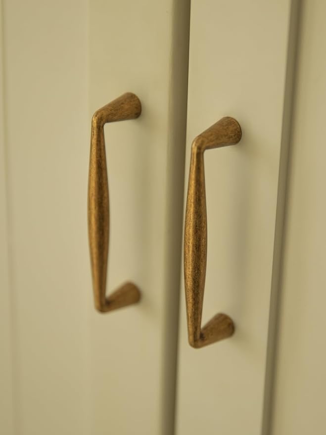 Antique Brass Zinc Alloy Cabinet Pulls - 3-3/4 Inch(96mm) Hole Center Classic Vintage Drawer Handles ,Kitchen Cupboard Bathroom Dresser Cabinet Hardware (2, Antique Brass, 3-3/4"(96mm) Hole Centers)