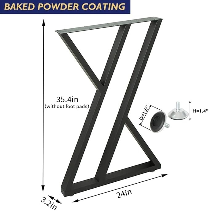 Table Legs 36 Inch, Counter Height Table Legs, Bar Metal High Tall Base Desk Steel for Kitchen or Outdoor