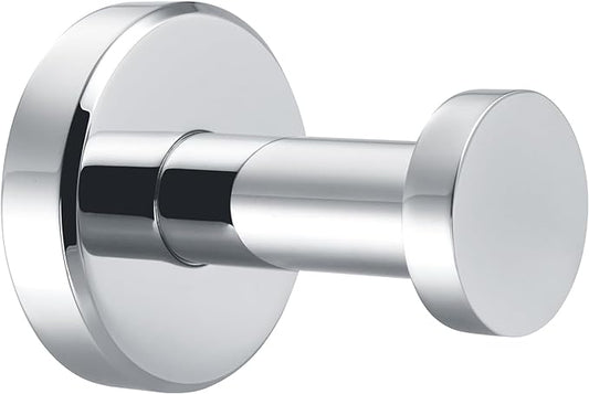 APLusee Bathroom Towel Hook Polished Chrome, SUS 304 Stainless Steel Robe Coat Hook Hanging for Restroom Kitchen Garage Wall Mounted
