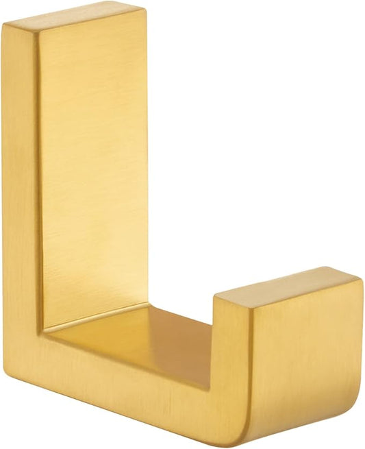 Angle Simple Towel Hook for Bathroom, SUS 304 Stainless Steel Shower Wall Coat Hook, Bath Robe Holder Hanger, Brushed Dark Gold