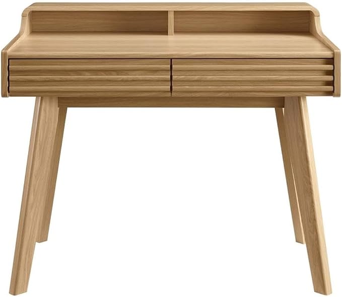 Modway Render Mid-Century Modern Office, Writing Desk, Oak