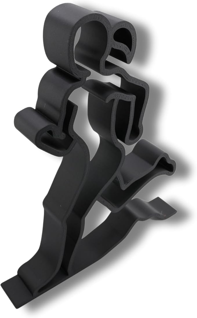 Runner Sculpture – Minimalist Running Figurine | Motivational Gift for Runners, Athletes & Fitness Lovers (Athletic Female Runner Matte Black)