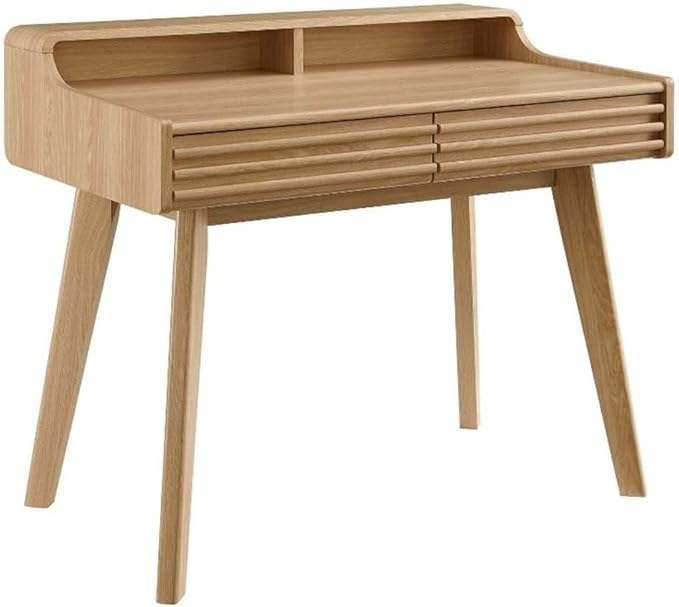 Modway Render Mid-Century Modern Office, Writing Desk, Oak