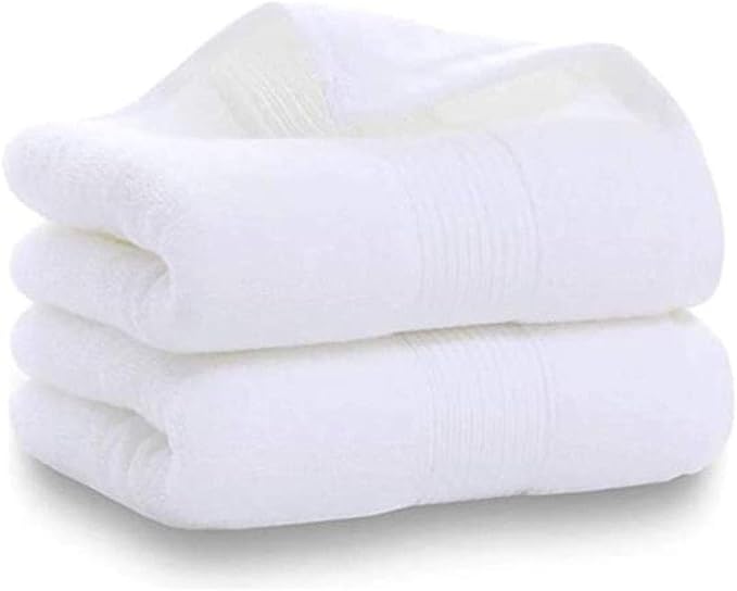 LRUUIDDE Bathroom Hand Towels 2 Set,Cotton Hand Towel for Bath, Hand, Face, Kitchen, Super Soft, Highly Absorbent, Machine Washable, Size 14" x 30" (White)