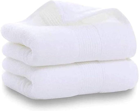 LRUUIDDE Bathroom Hand Towels 2 Set,Cotton Hand Towel for Bath, Hand, Face, Kitchen, Super Soft, Highly Absorbent, Machine Washable, Size 14" x 30" (White)