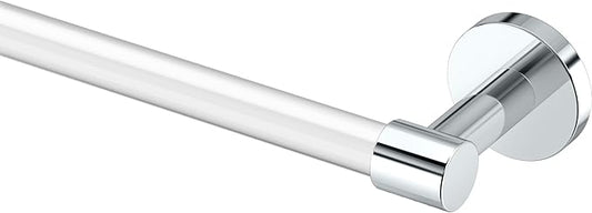 Gatco 5710 Clarion Towel Bar | 24" L Bathroom Towel Rack, Wall Mount Bathroom Towel Holder | Crystal-Clear Acrylic & Chrome Finish