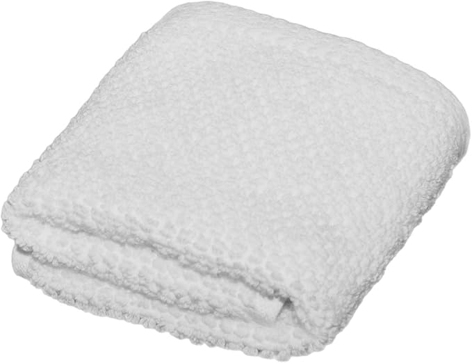 Great Bay Home Light Grey Washcloth- 100% Cotton 13x13 Wash Cloth - Absorbent, Quick-Drying, Durable Face Towels for Bathroom Decor - Low-Twist, Two-Ply Fibers (Light Grey)