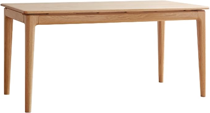 100% Solid Wood Desk, Home Office Computer Desk, Modern Writing Desk for Study, Dining Room & Living Space Natural Wood Color 62.99" W