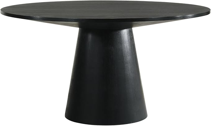 59" Round Dining Table, Mid-Century Modern Round Kitchen Table for 4-5 People, Dining Table for Home Dining Room Kitchen Living Room Restaurant Furniture Wood Upgrade
