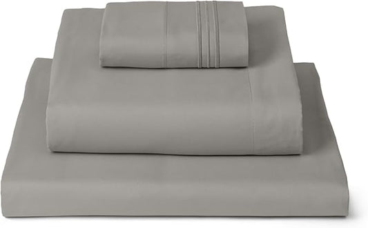 Mellanni Twin XL Sheets Set - 3 PC Iconic Collection Bedding - Hotel Luxury, Extra Soft, Cooling Bed Sheets - Wrinkle, Fade, Stain Resistant (Twin Extra Long, Taupe)