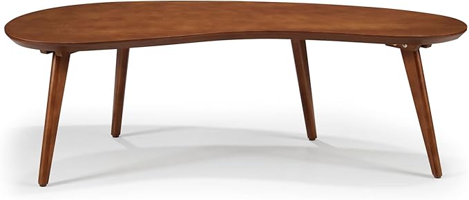 Mid Century Modern Abstract Shaped Coffee Table/Solid Wood/Oak Finish
