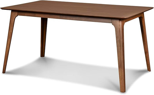 New Classic Furniture Oscar 60" Rectangle Wood Dining Table, Walnut