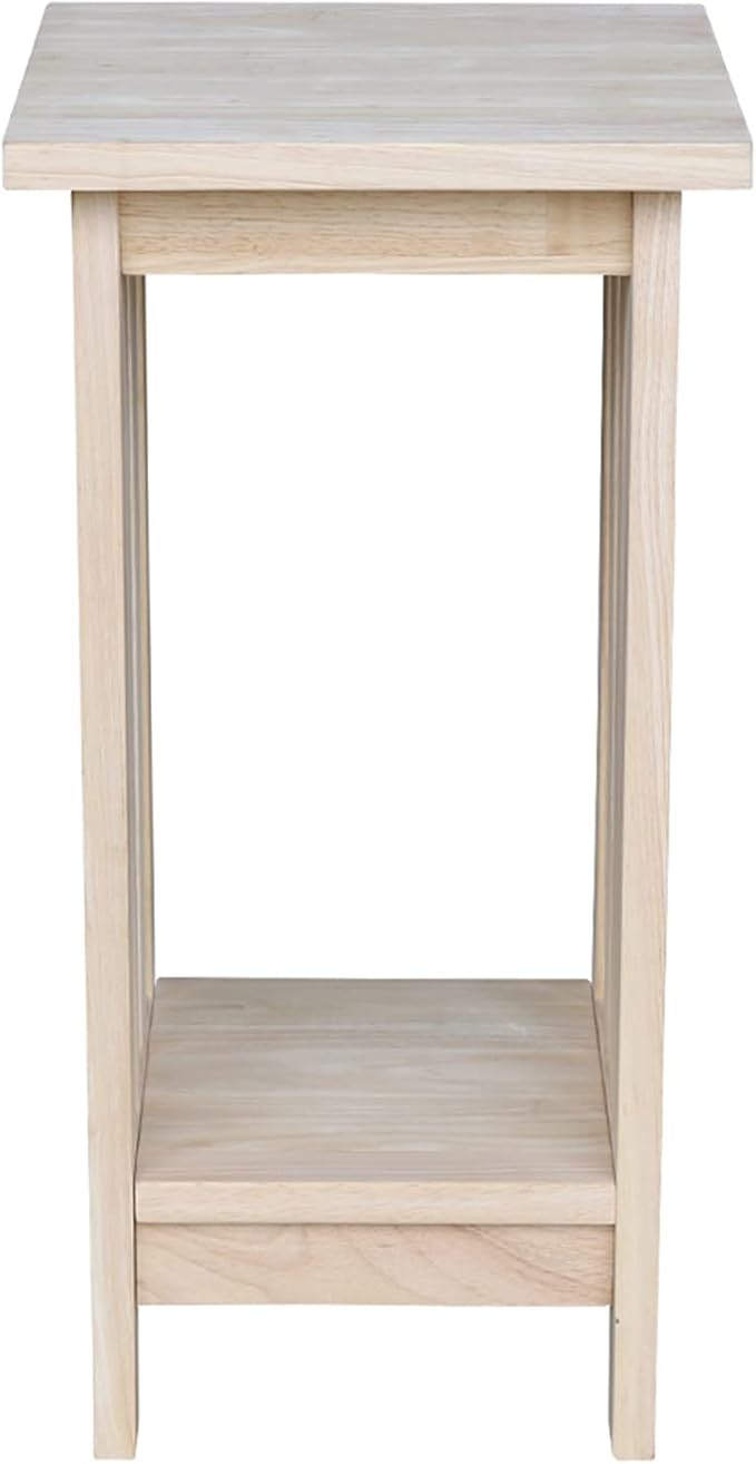 IC International Concepts Mission Plant Stand, 24-Inch High, Solid Parawood, Unfinished