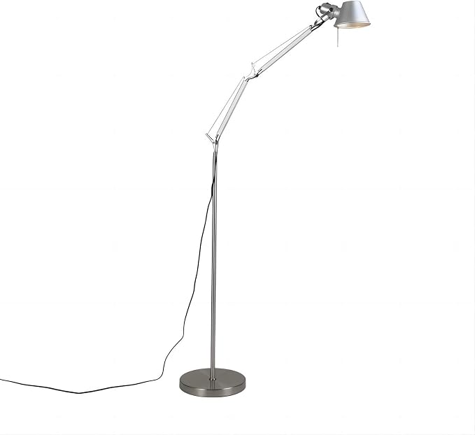 LIGHTLAND Modern Minimalist Mid-Century Wind Floor lamp Living Room Bedroom Study Desk Double Rocker arms Adjustable Fishing Light Reading Light - Small