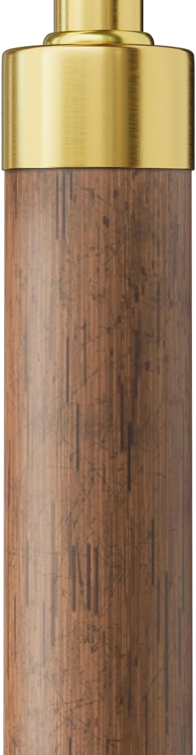 G-SAFAVA 63" Wood Floor Lamps for Living Room with Foot Switch Arc Tall Standing Lamp for Bedroom Mid Century Modern Corner Gold Floor Lamps for Office Nursery Industrial Reading Lamp, Chestnut