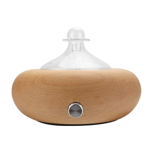 2025New Professional Aromatherapy Diffuser, Wood Diffuser, Diffusers for Essential Oils, Wood and Glass with Premium Home Use Oils, Ultrasonic Diffusers - No Heat, No Water, (7Color LED Light