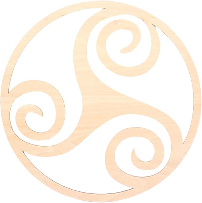 HouseVibe Geometric Wood Wall Art Ornament Creative Collection 11.8 Inch Wall Sculpture Hanging Decoration for Office Dining Room Entryway- Style C