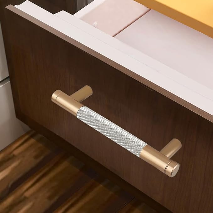 20 Pack 3 3/4 Inch 96 mm Bronze and Nickel Barrel Cabinet Pulls Cupboard Aluminum Handles Drawer Pull Cabinet Handles