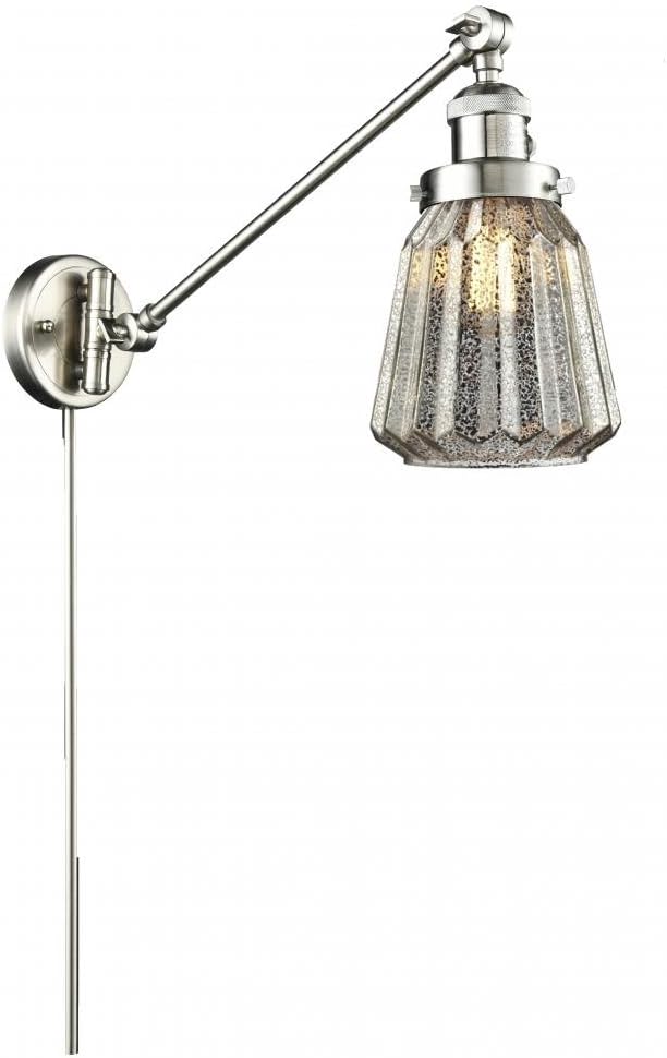 Innovations Lighting 237-SN-G64 1 Light Swing Arm, Brushed Satin Nickel