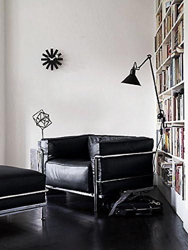 SHISEDECO Modern Non Ticking Mid Century Retro Design Decorative Silent Wall Quartz Clocks 10 Inch for Home, Living Room, Office and Bedroom etc.(Asterisk Clock Black)