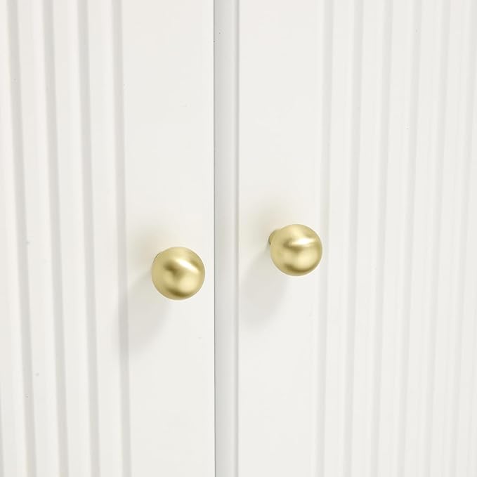 Lardmon 3 Pack Brushed Gold Cabinet Knobs Drawer Knobs 1 Inch(25mm) Diameter Modern Single Hole Cabinet Pulls Solid Kitchen Knobs Cabinet Handles Heavy Duty Kitchen Hardware for Dresser