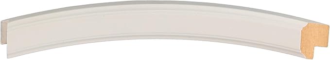 OVALCREST Oval Beveled Wall Mirror for Home Decor - Toronto Style - Linen White - 22" x 18"