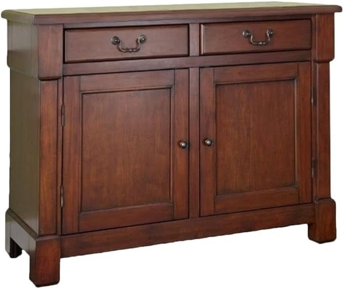 Pemberly Row Contemporary Wood Buffet in Rustic Cherry