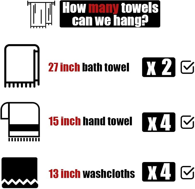 JQK Double Bath Towel Bar, 30 Inch 304 Stainless Steel Thicken 0.8mm Towel Rack for Bathroom, Towel Holder Brushed Finished Wall Mount, Useable Length 27 Inch, TB100L27-BN