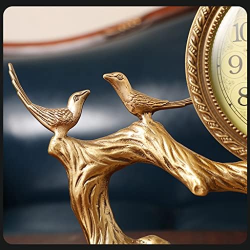 Vintage Table Clock Brass Desk Clock Ornaments Living Room Decoration Clocks and Clocks Desktop Crafts Desk Clocks Home Desktop Antique Clocks Mantel Clocks for Living Room