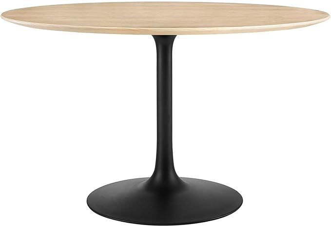 Modway Lippa Dining Table, 48", Black Natural