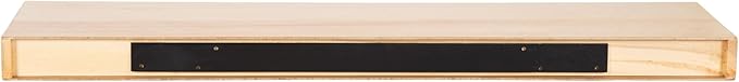 Kate and Laurel Havlock Modern Natural Floating Shelf; 36 x 8; Natural Wood; Functional Storage Shelf for Use as Entryway Display or Kitchen Spice Rack Shelf