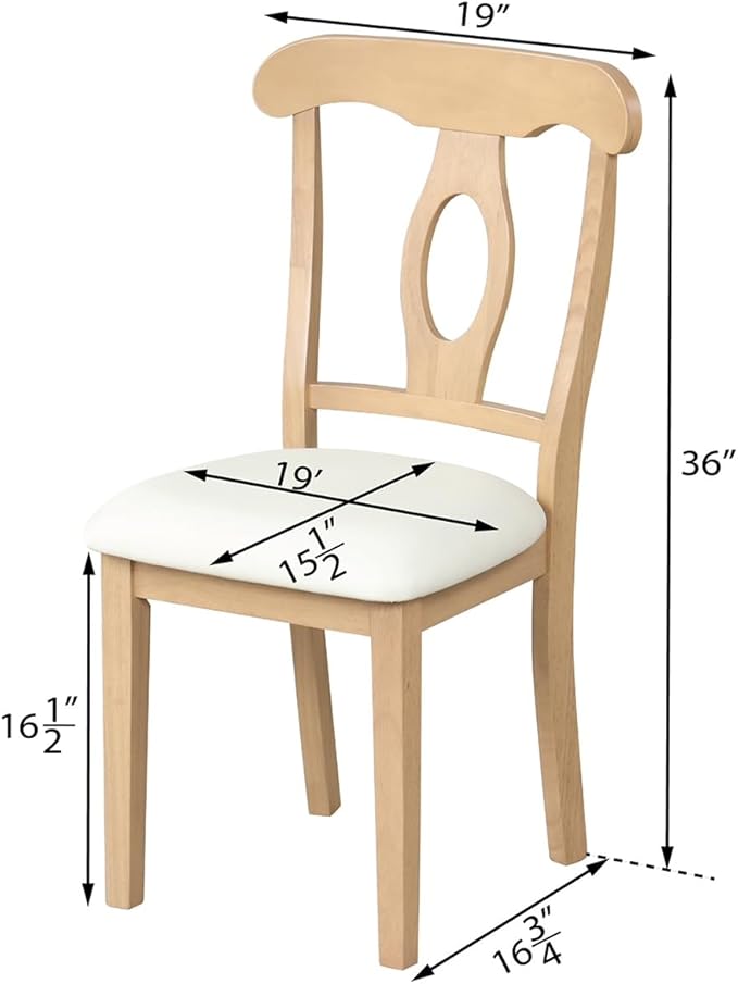 Angel Line Lindsey Dining Set, Natural/White